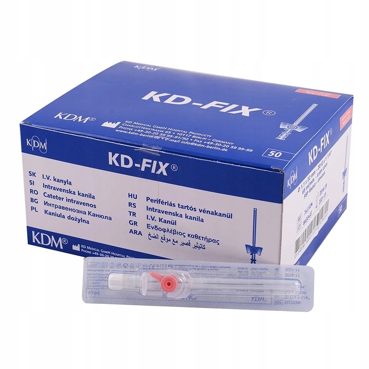 

Kaniula wenflon Kd-fix G20 1,1 x 32 mm Różowa