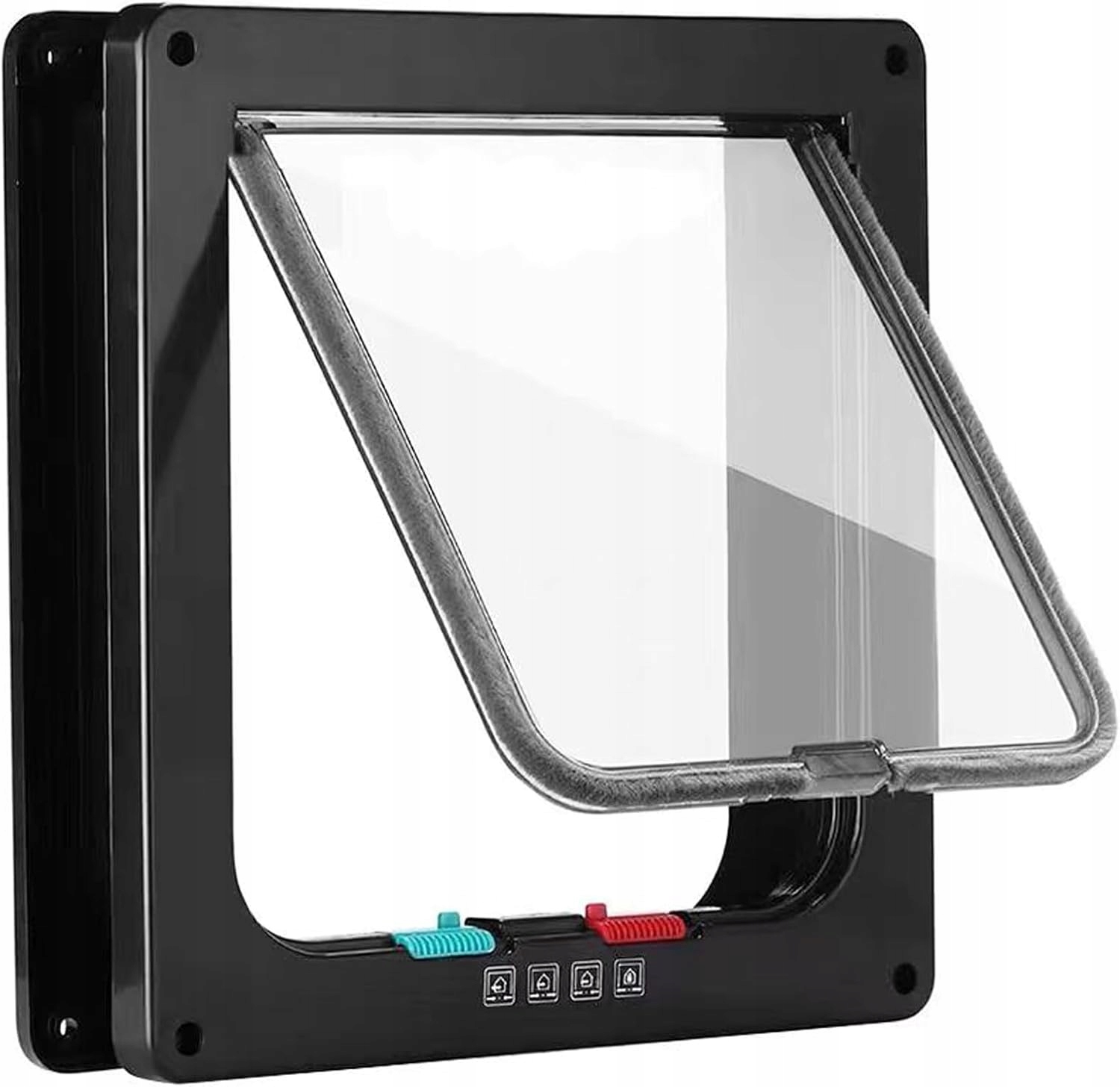 Levně Magnetická dvířka pro kočky 4 způsoby montáže Abs plast 19 x 20 cm