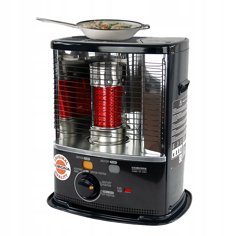 PIECYK NAFTOWY KNOTOWY CORONA RX3085 PIEC 3kW Wysokość 51 cm