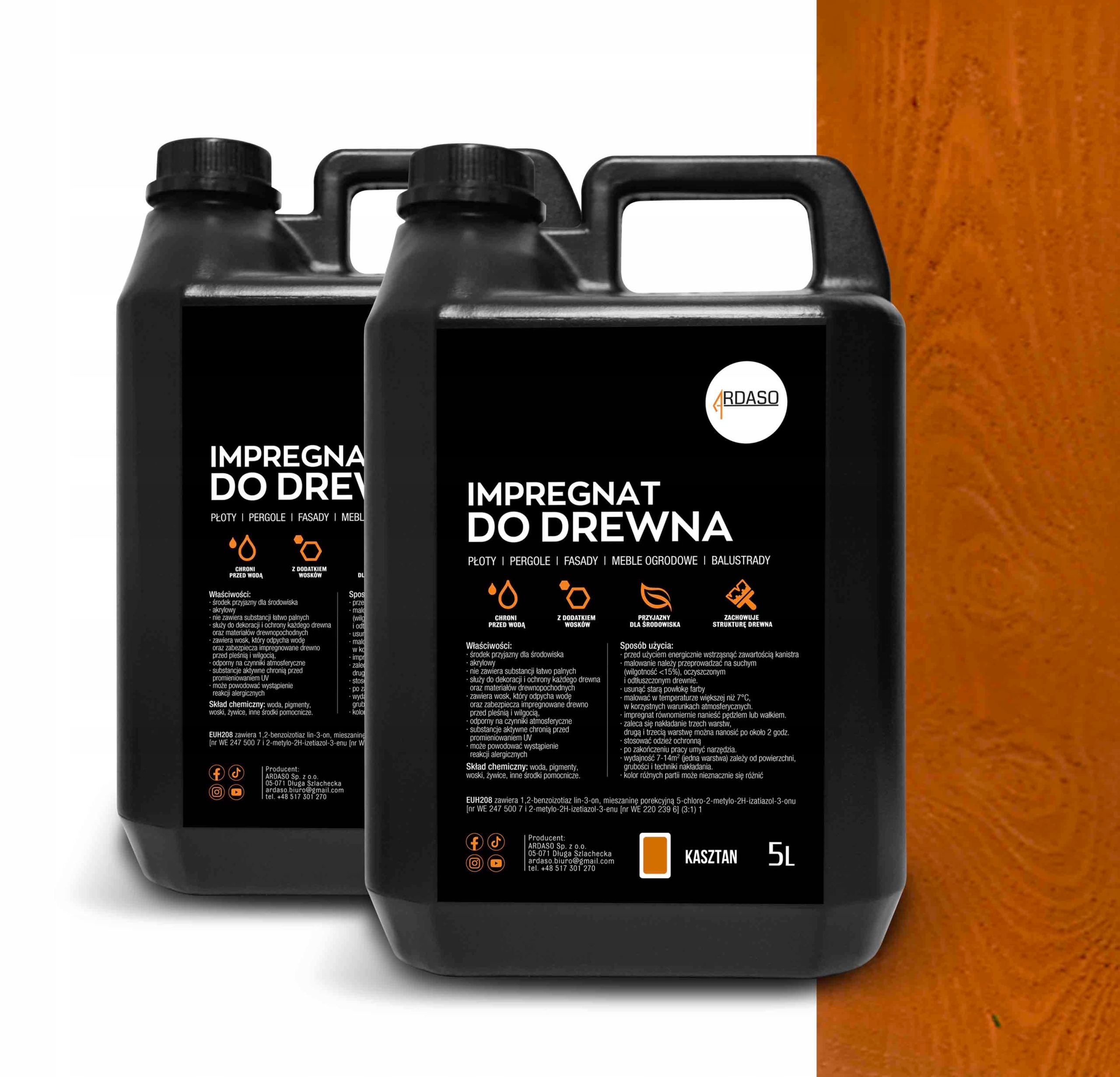 Impregnat barva na dřevo Kasztan 10L
