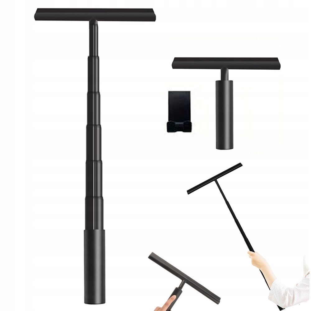 Levně Stěrka Na Sklo Kabin Dlaždic Silikonová Sprcha Okna Zrcadla Loft Černá