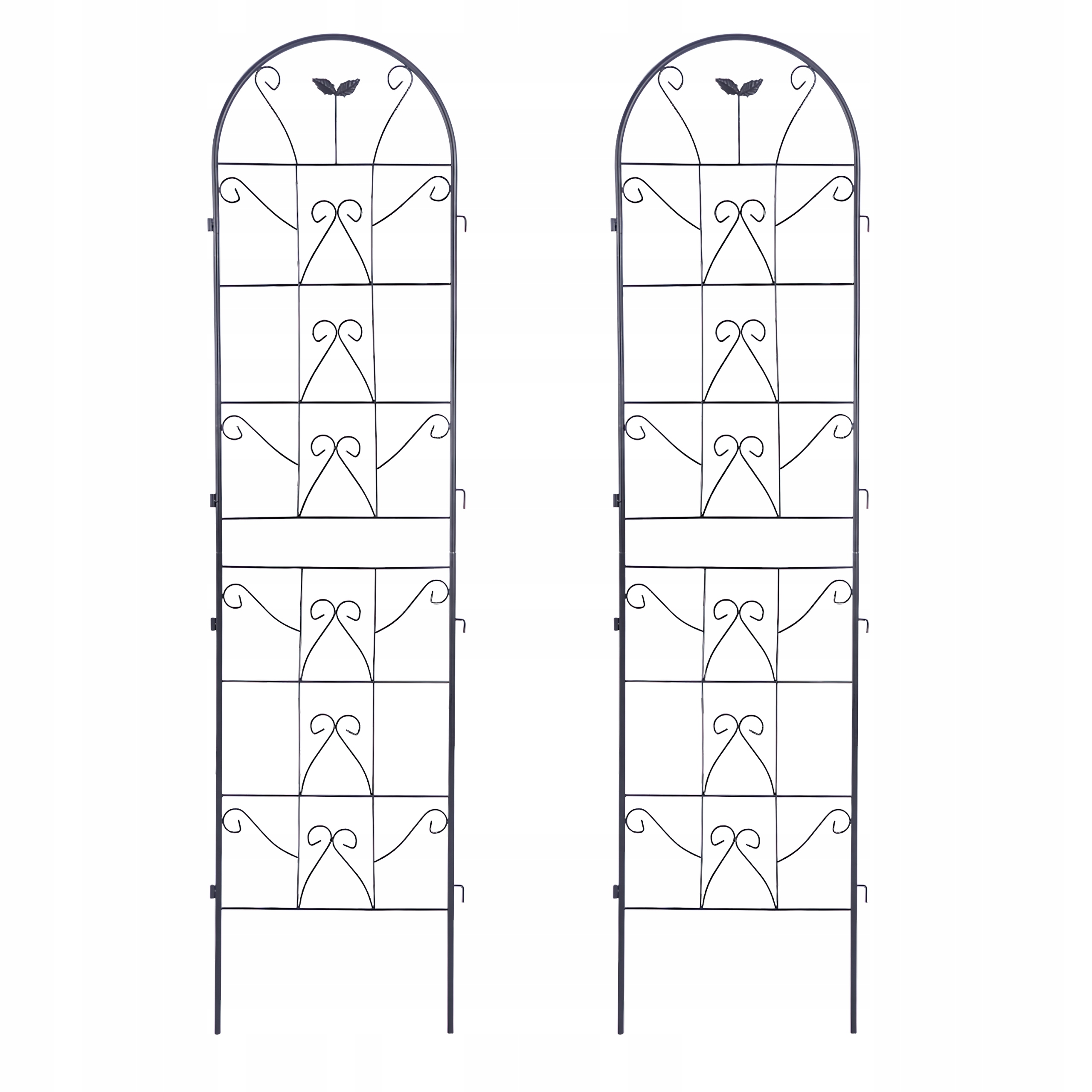 Sada podpěr pro zahradní treláž, kovová, pro květiny, 190 x 55 cm