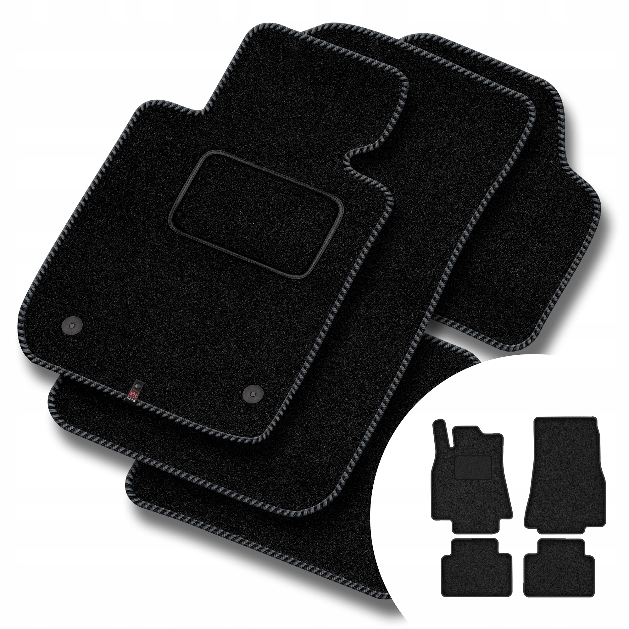 Velurové koberce Streak pro Mercedes-Benz třídy A W169 2004-2012 2 stopky
