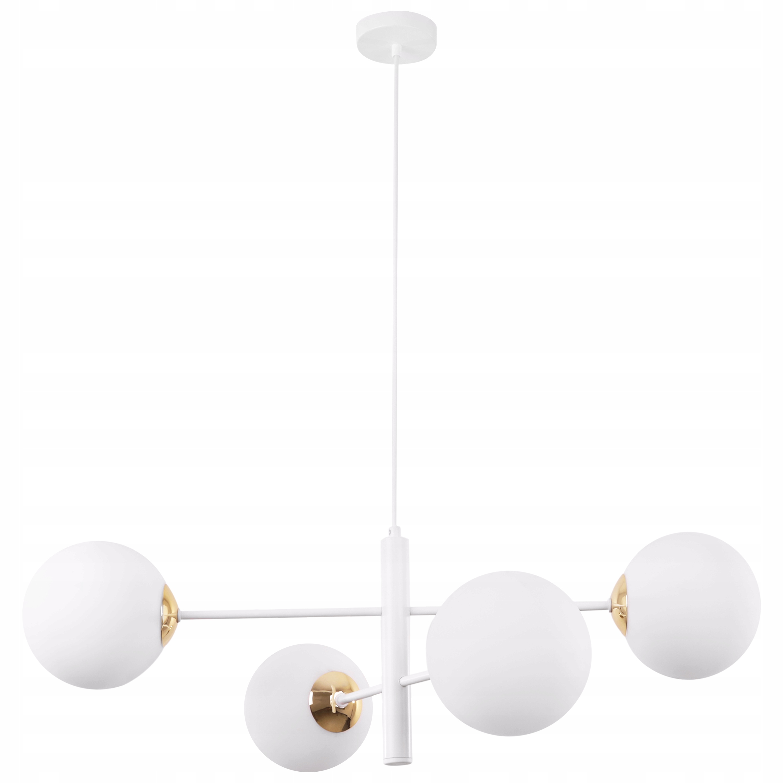 Stropná Lampa Luster Bielo Zlatá Závesná Do Kuchyne Obývačky Loft