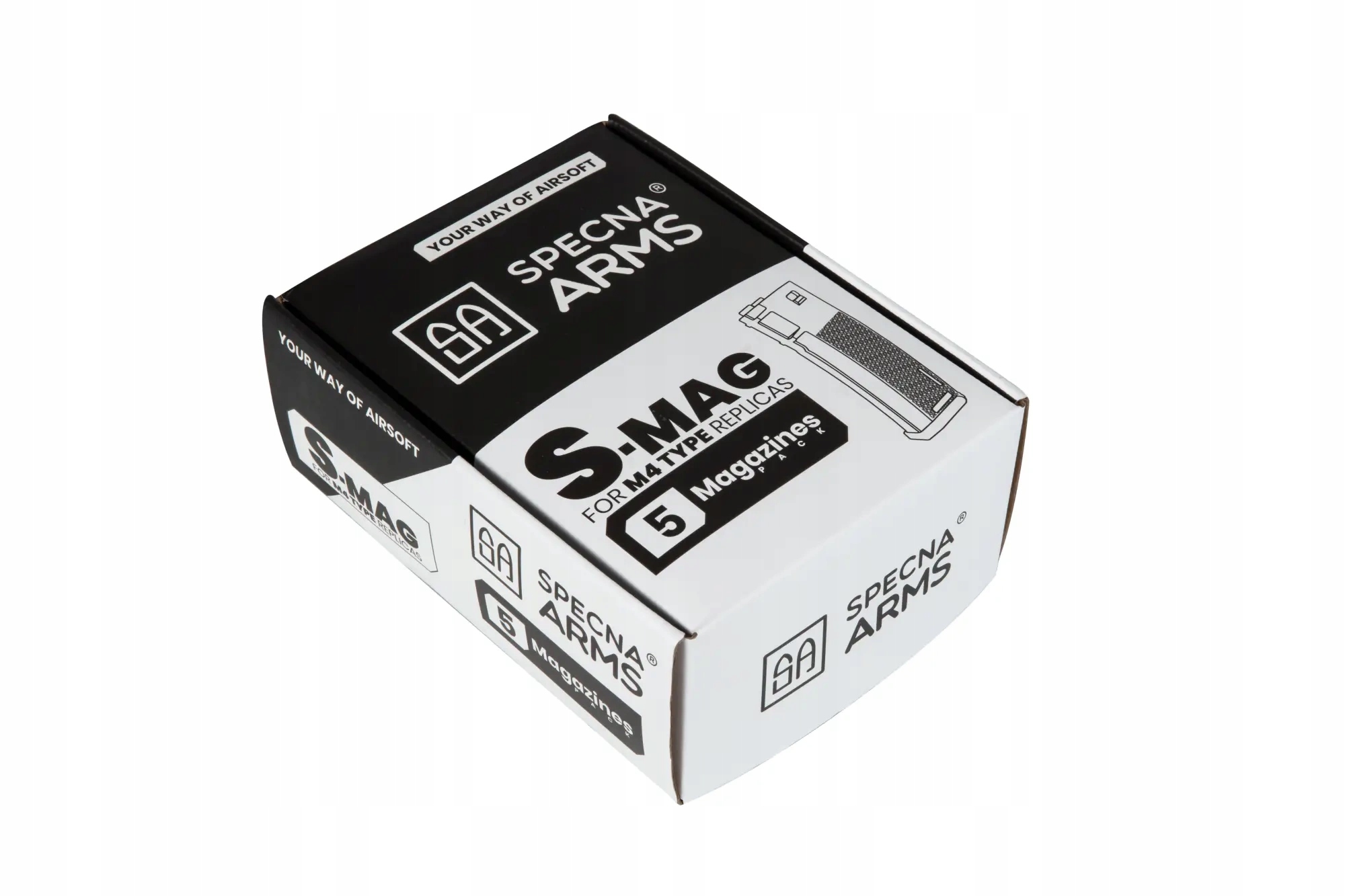 Sada 5 zásobníků S-Mag Mid-Cap na 125 kuliček Chaos Grey