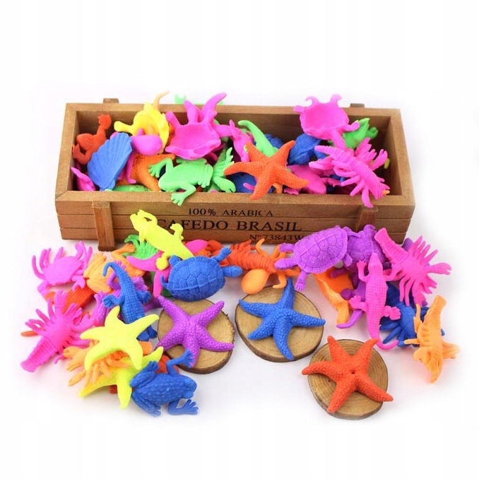 12x ZWIERZĘTA ROSNĄCE W WODZIE MAGICZNE WYKLUWAJĄCE DO KĄPIELI GRY PINIATA Liczba sztuk 12 szt.