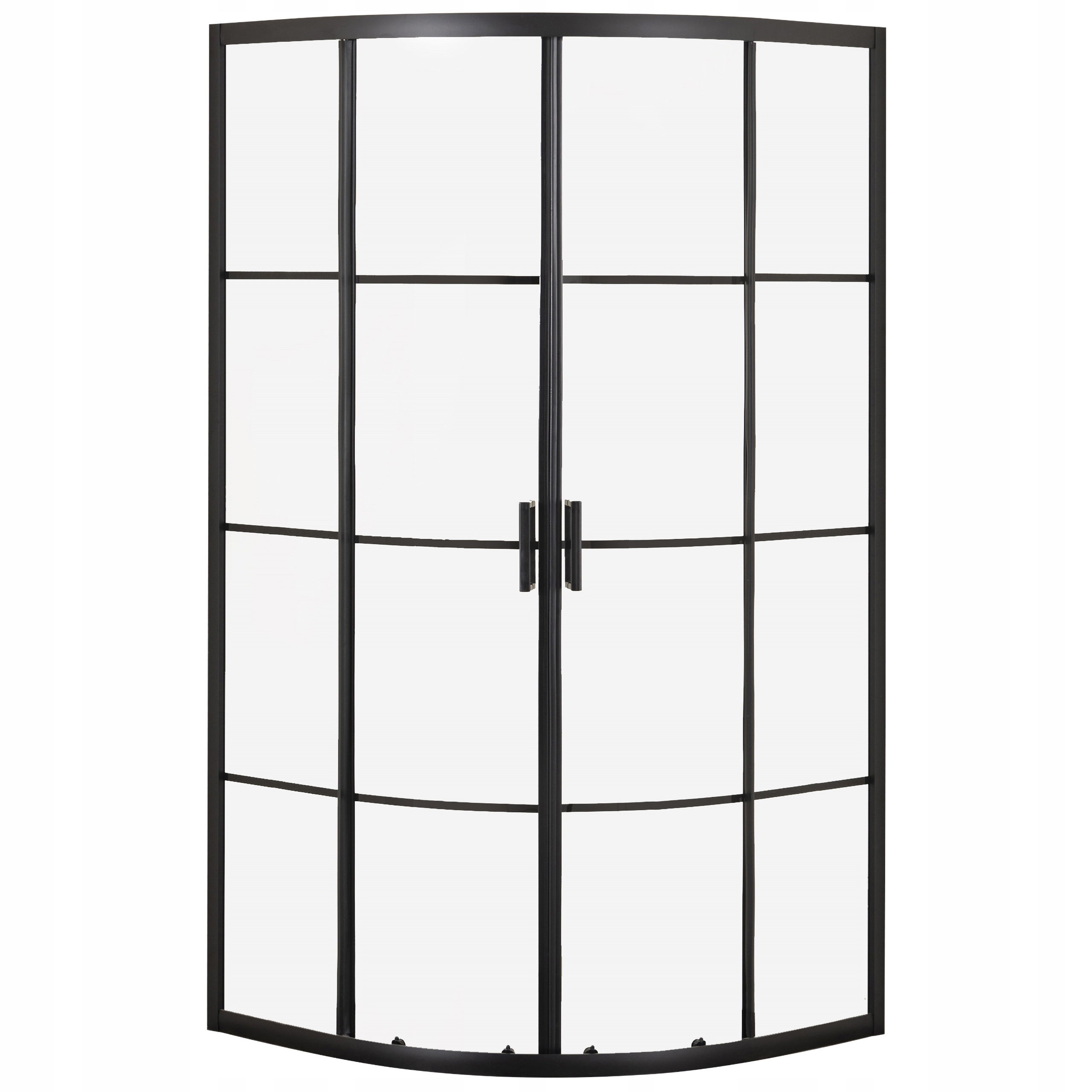 KABINA PRYSZNICOWA 70x70 ROZSUWANA BLACK KRATKA