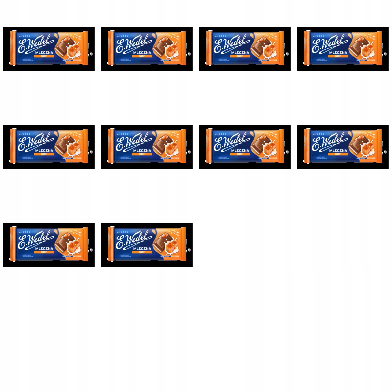 Levně 10x 100g Wedel mléčná čokoláda s karamelovou náplní