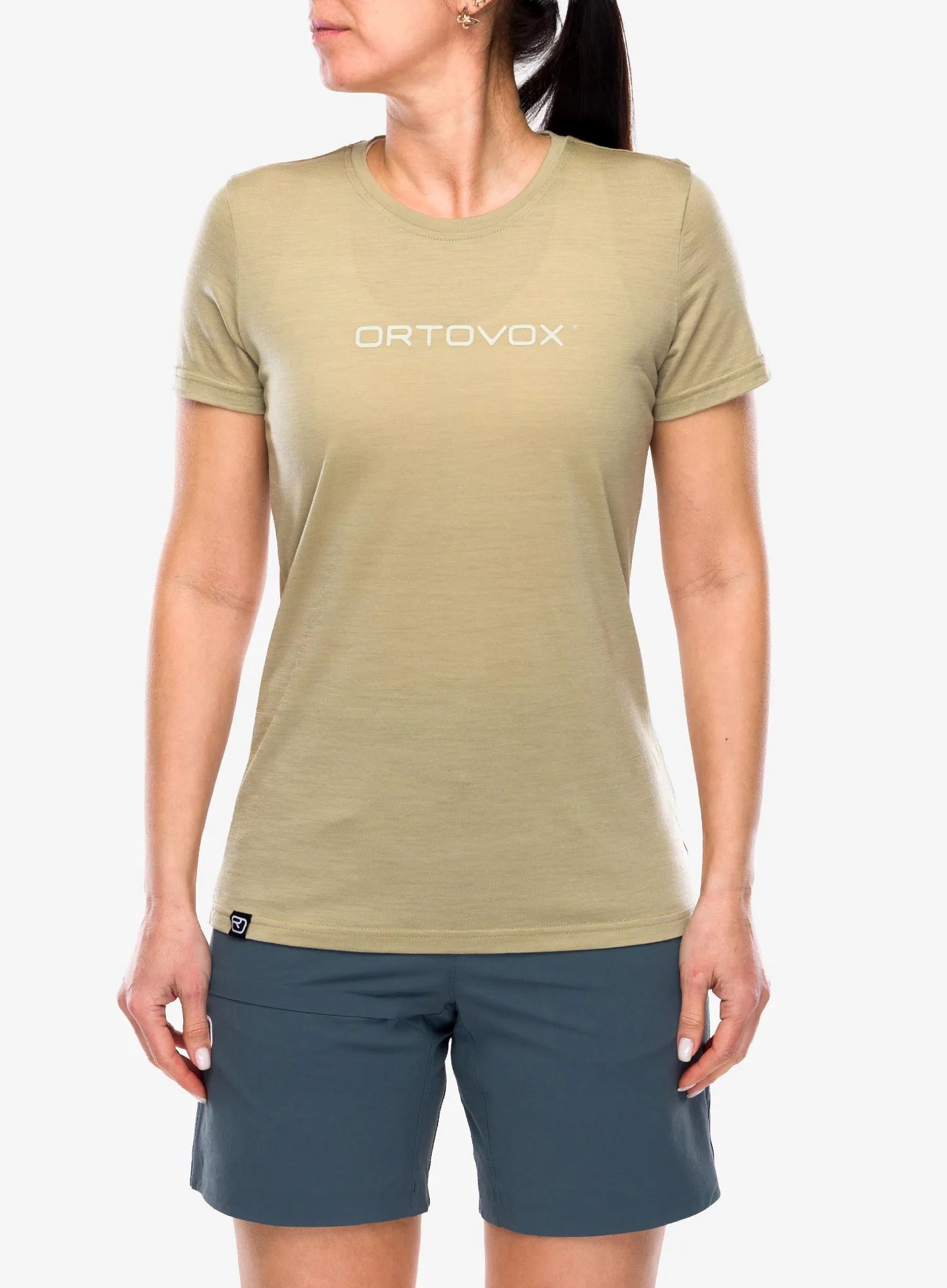 Koszulka z nadrukiem damska Ortovox 150 Cool Brand Ts dark linen L