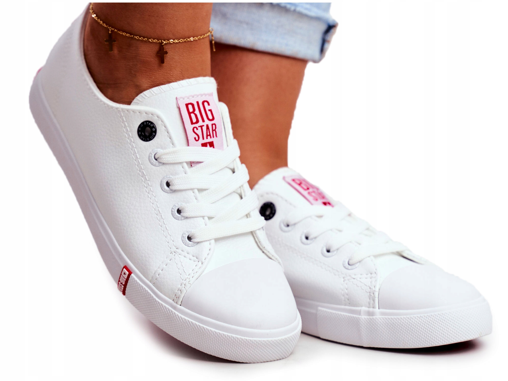 

Damskie Trampki Big Star GG274005 Białe 36