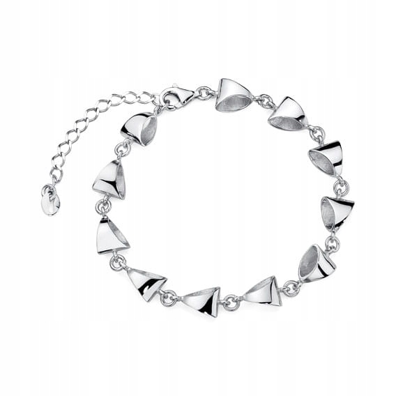 Stříbrný prostorový náramek