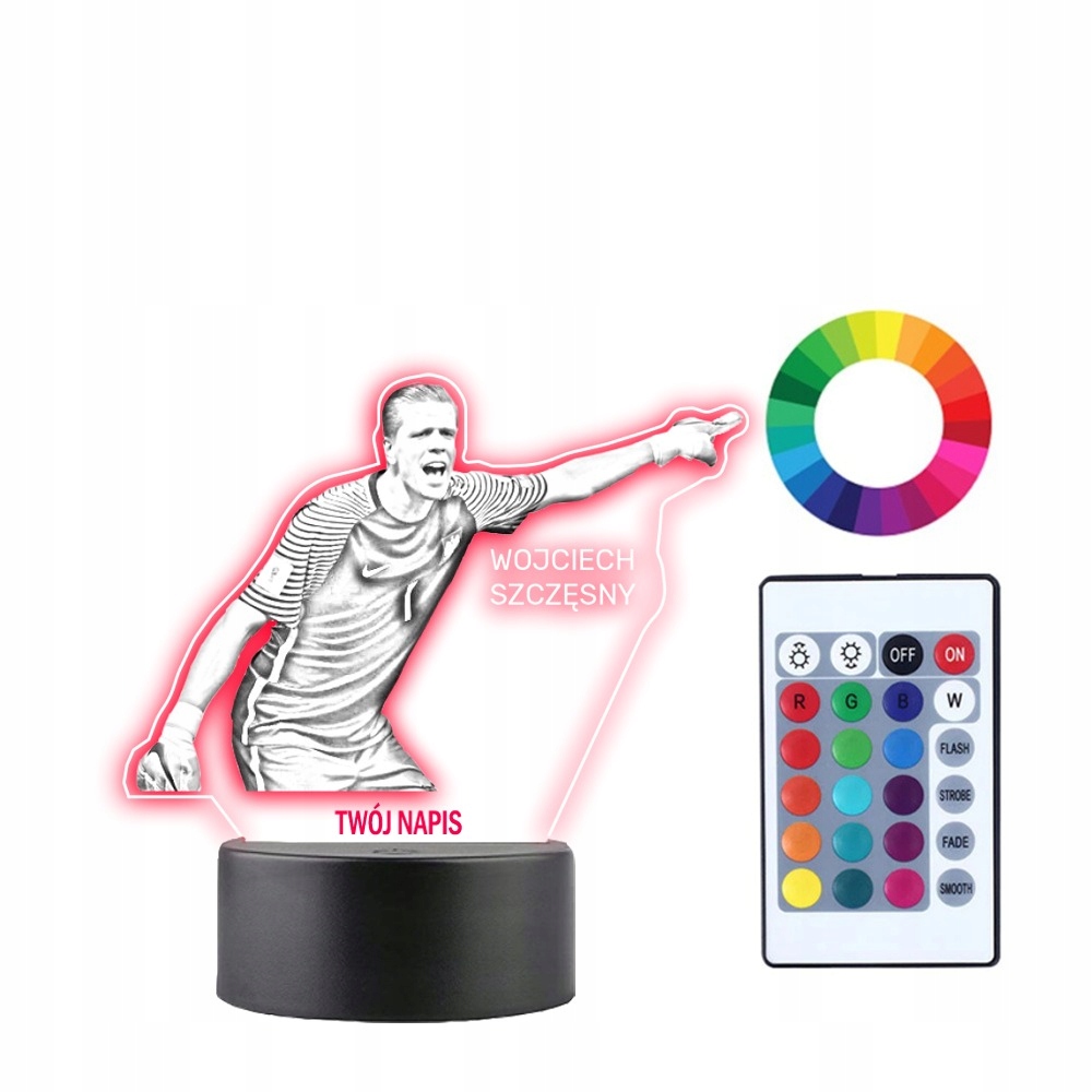 

Lampka Nocna 3D Led Wojciech Szczęsny Mundial Imię