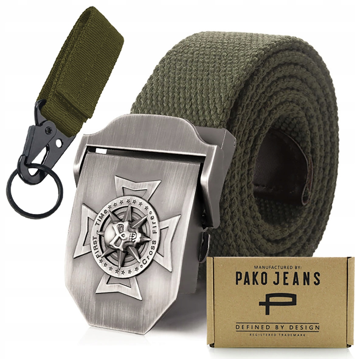 

Pasek męski do spodni parciany Premium wojskowy