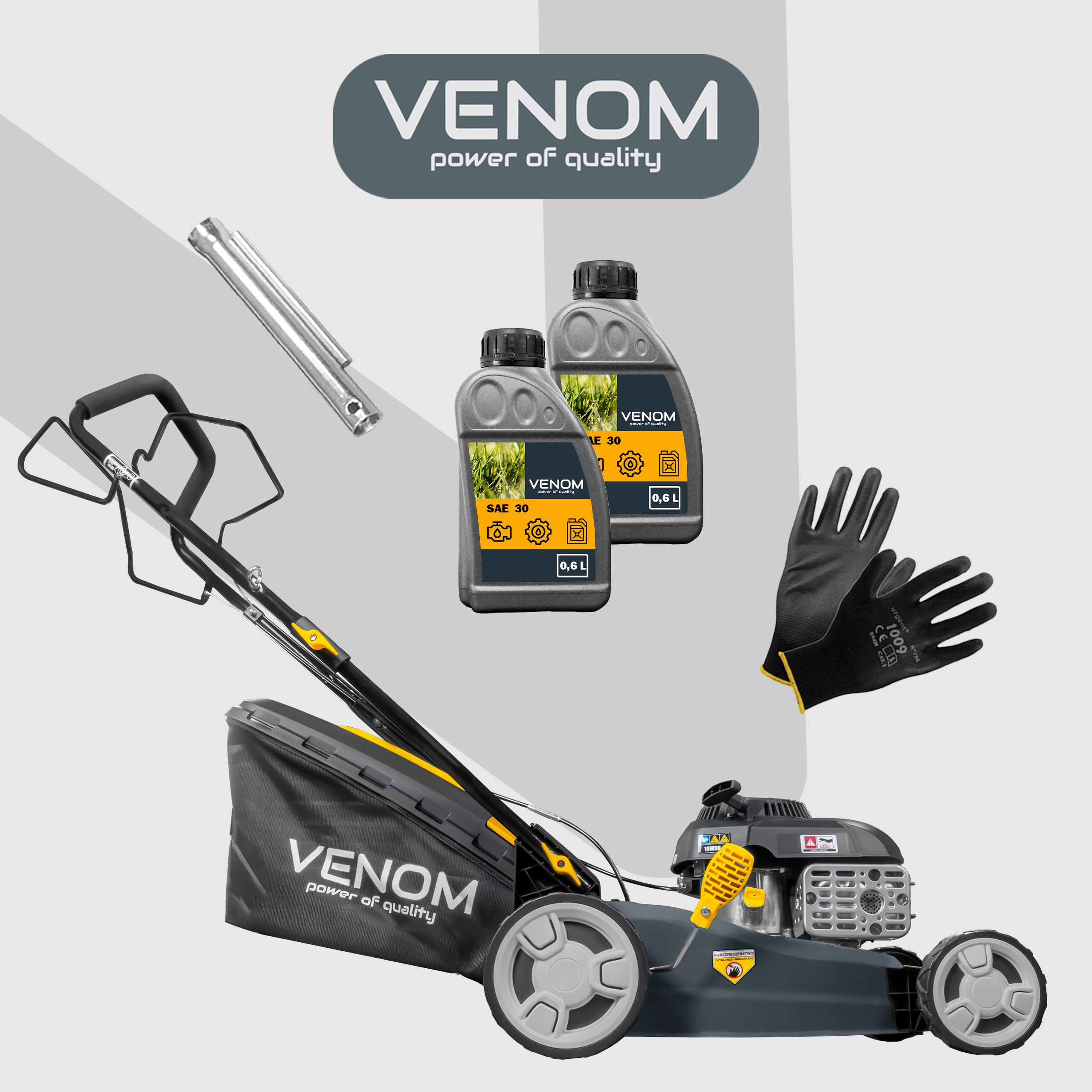 KOSIARKA SPALINOWA DO TRAWY Z NAPĘDEM VENOM 141cc LEKKA ZWROTNA NOWY MODEL Moc 2.3 kW