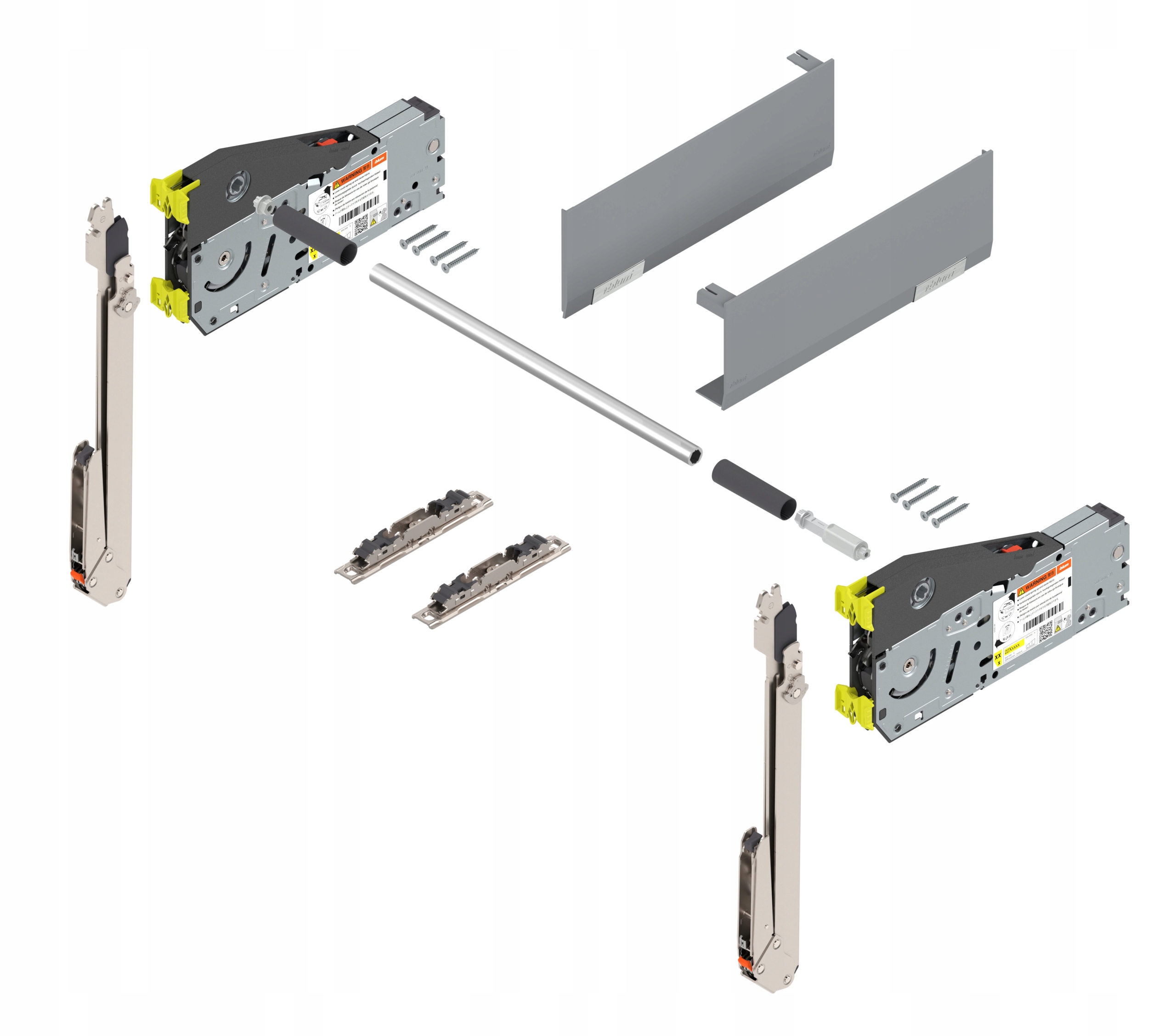 Blum Aventos Hl Top siłownik 22L2500 podnośnik 22L3900 szary komplet