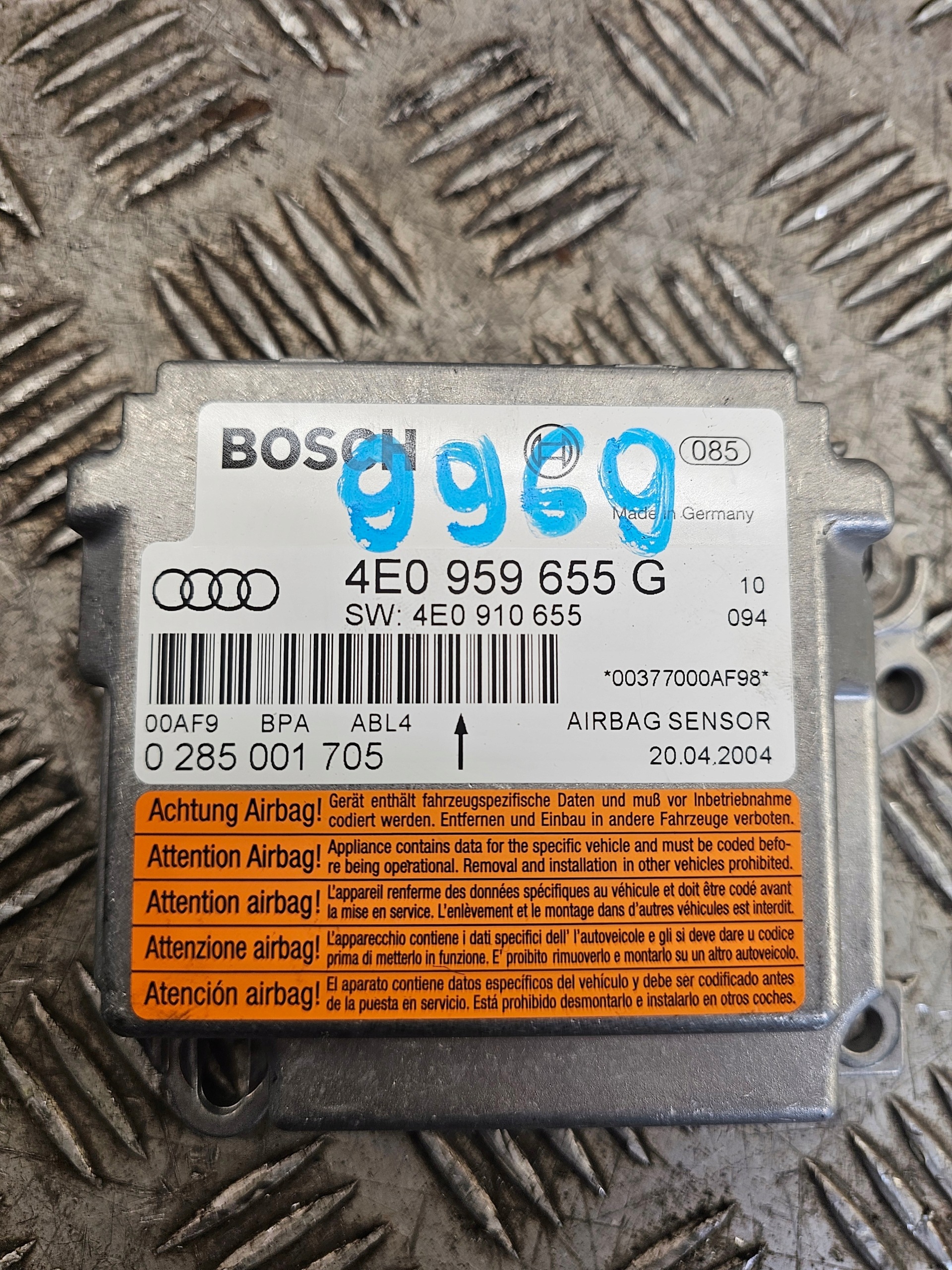 module SENSOR airbag AUDI A8 D3 4E0959655G
