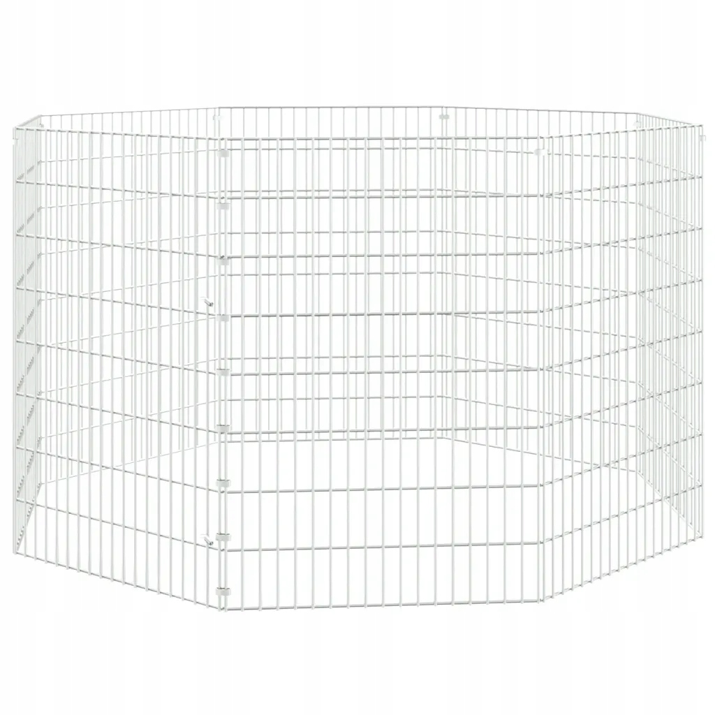 Levně vidaXL Kotec pro zvířata, 8 panelů, 54 x 80 cm, galvanizované železo