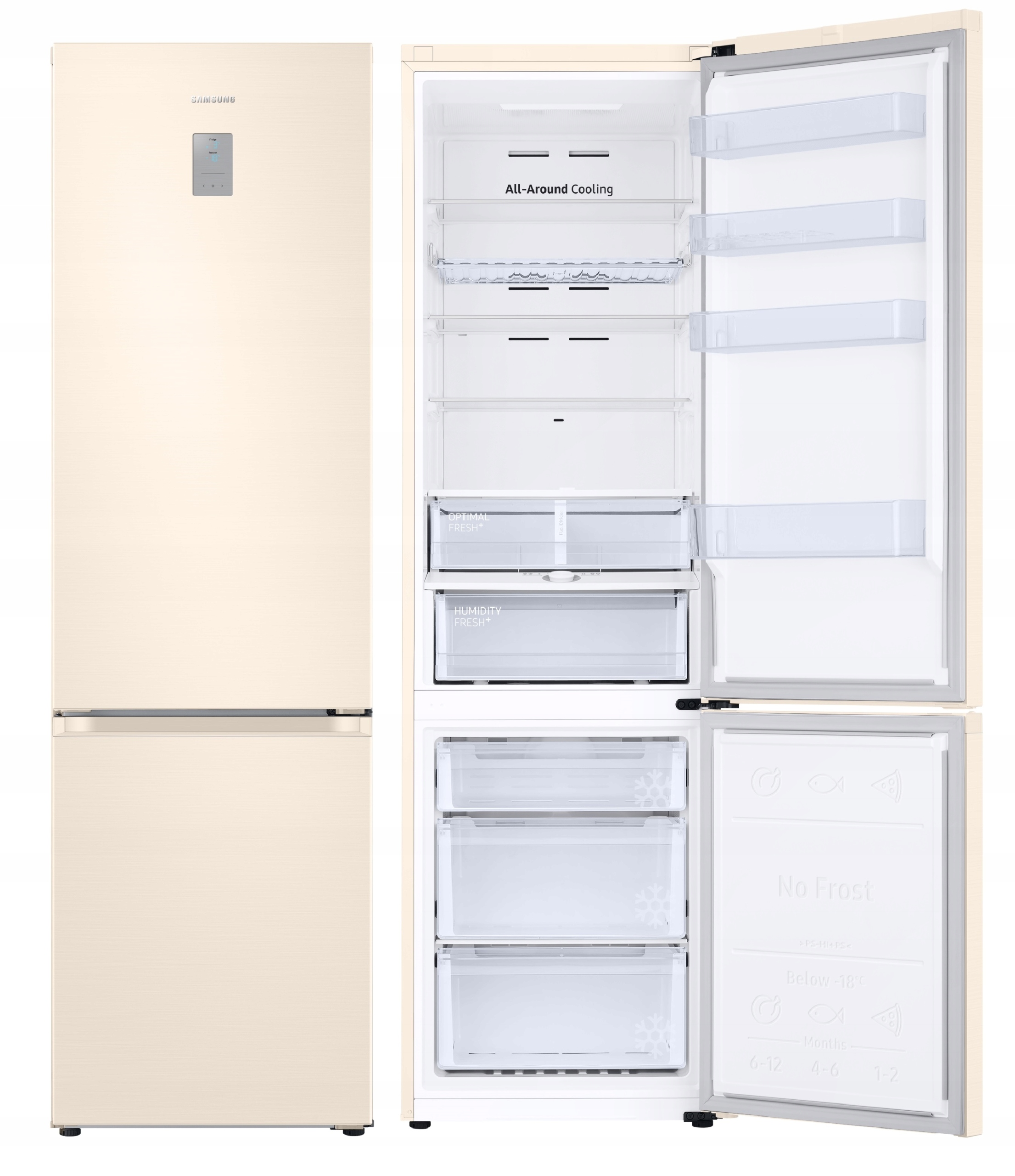 

Lodówka Samsung RB38T675EEL beżowa 385l NoFrost