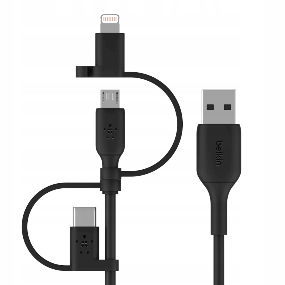 Belkin BoostCharge Usb-a na LTG+MicroUSB+USB-C 1M