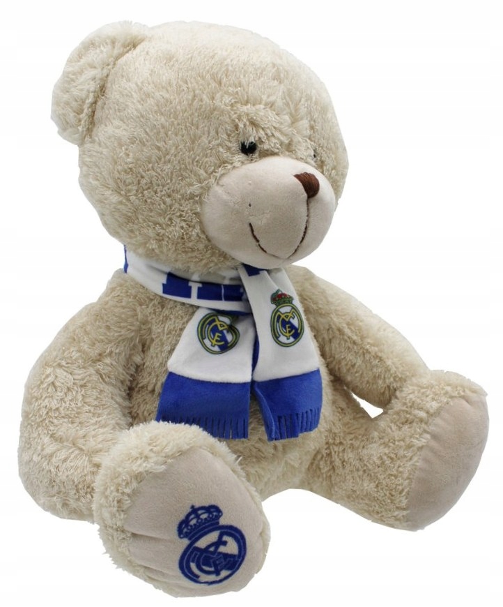 Maskotka pluszak misiek kibica Real Madryt 35 cm oficjalna kolekcja klubowa