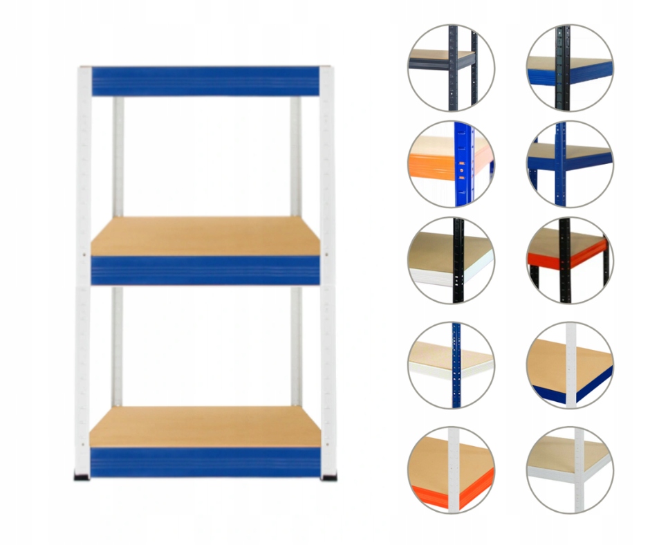 Kovový regál, skladový garážový regál Helios Hwn 106x045x45 3 police