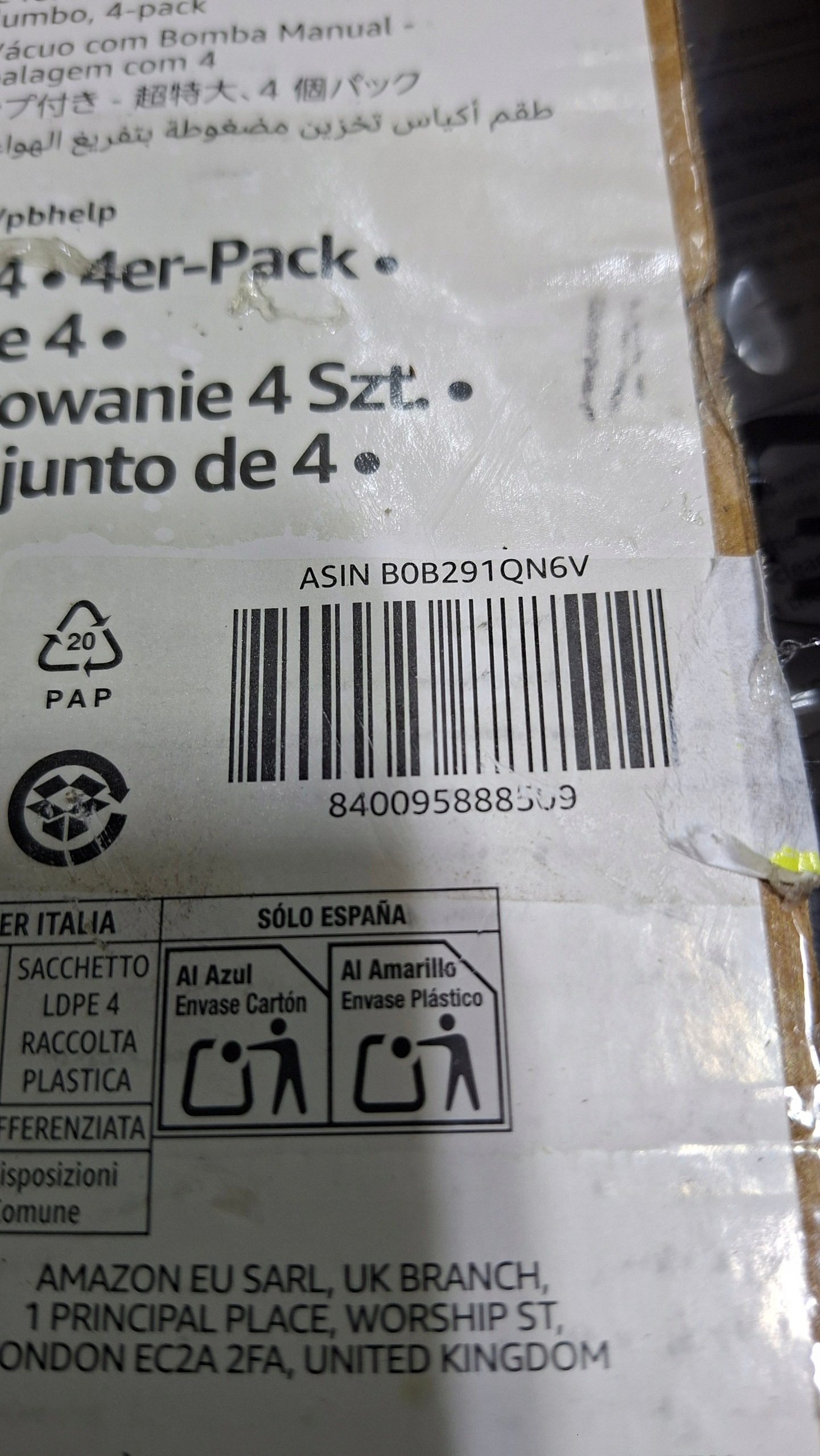 Amazon zestaw worków próżniowych do przechowywania z pompką ręczną X-Jumbo — zdjęcie 6