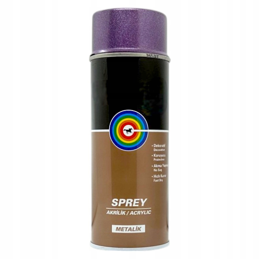 Farba Akrylowa dekoracyjna efekt Metalik Spray 400ML Fioletowy