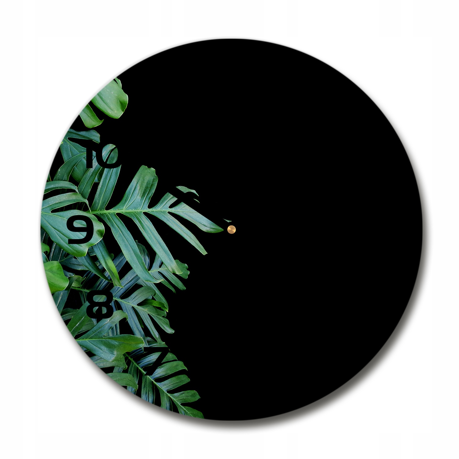 

Zegar ścienny szklany okrągły Monstera fi 30 cm