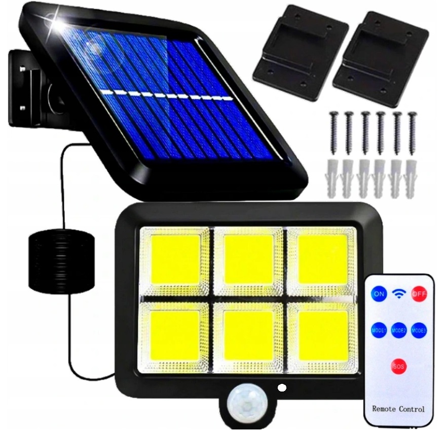 Lampa solarna F120 80 W Zasilana energią słoneczną Marka inna