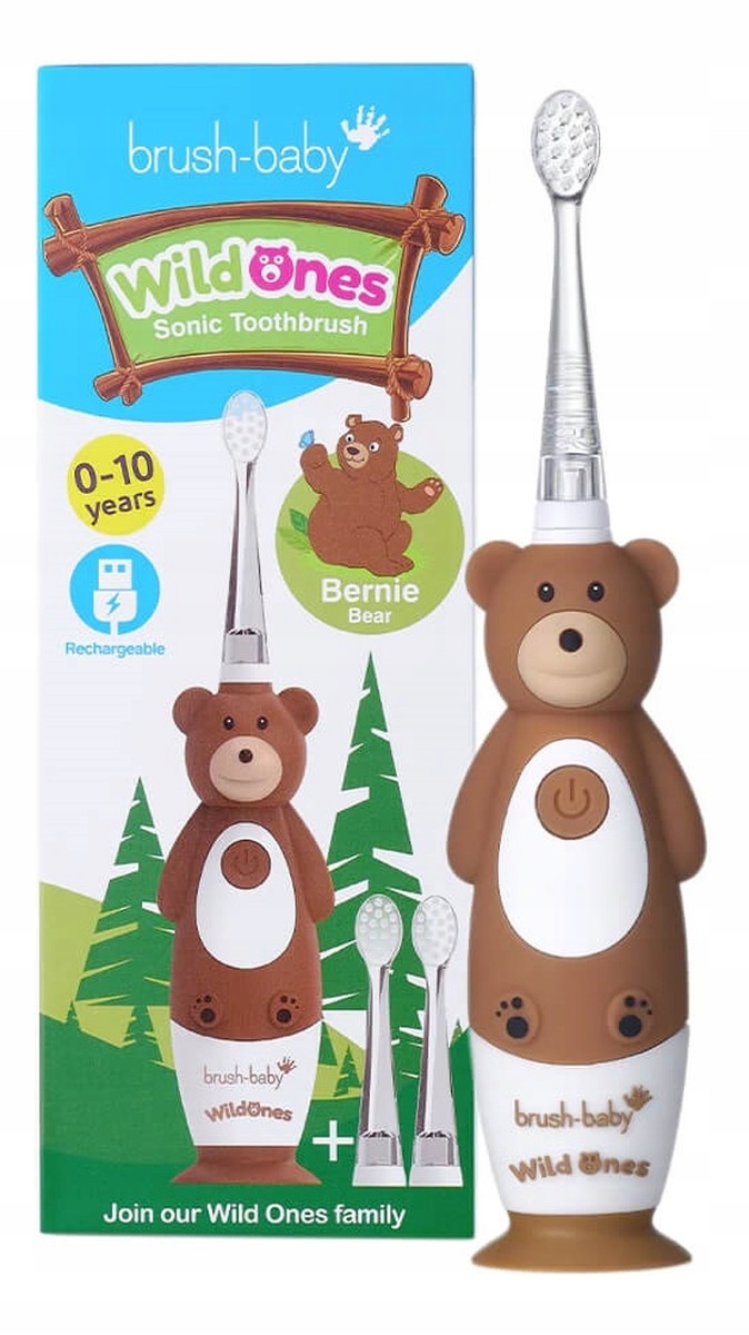 Brush-Baby Wildones szczoteczka soniczna dla dzieci 0-10l bernie bear