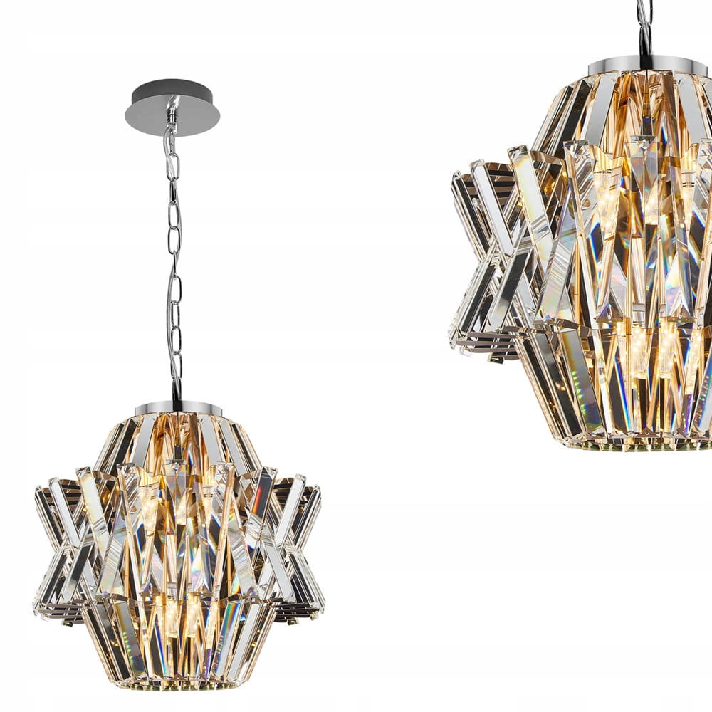 Elegantní klasický křišťálový lustr Crown chrom 4xE14 ML0400 Milagro