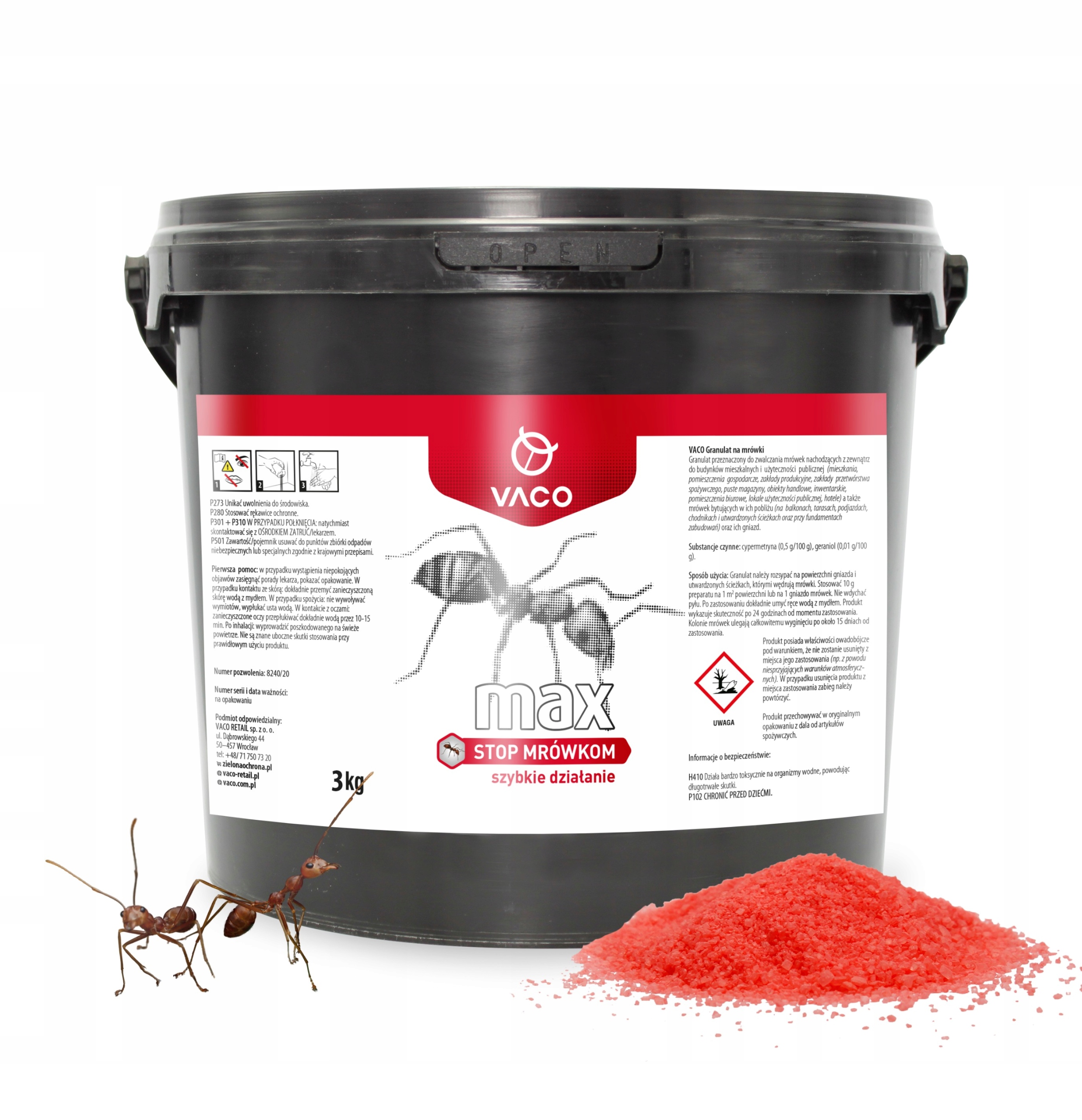 Vaco Prášek proti mravencům Max – 3 kg