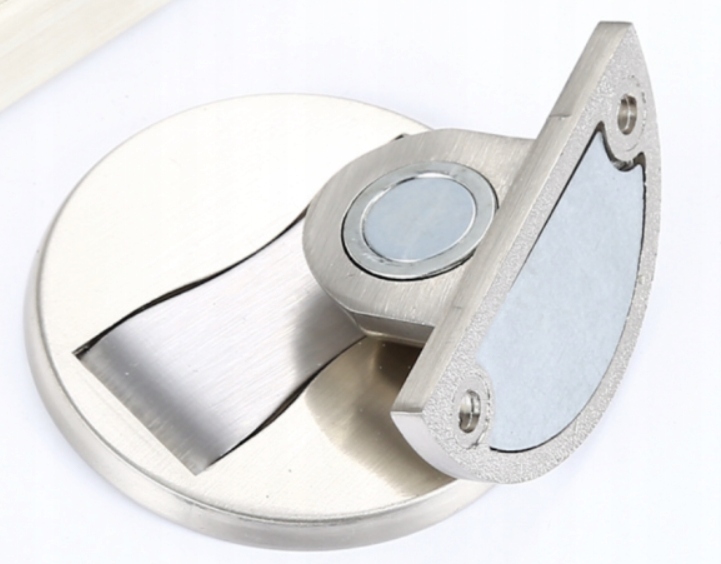 ODBOJNIK MAGNETYCZNY STOPER DO DRZWI SREBRNY MOCNY Kolor srebrny