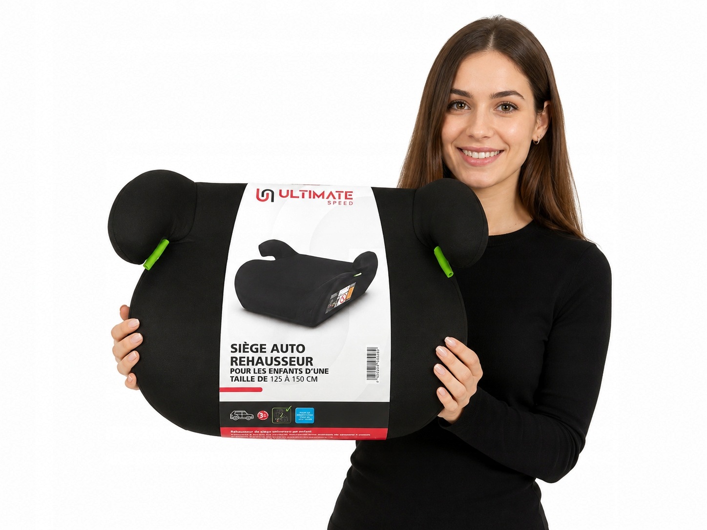 Podstavec Automobilová Ultimate Speed 125-150 cm Autosedačka Booster Černá