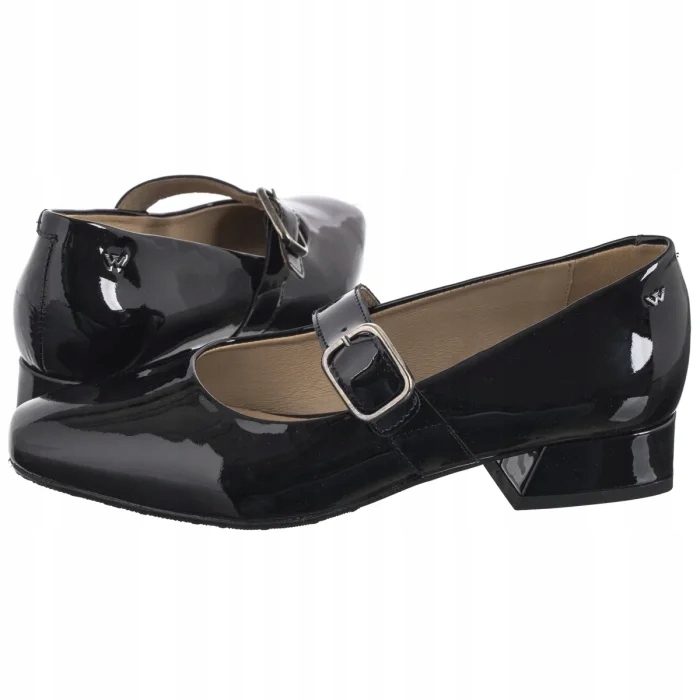 Dámské elegantní lodičky Wojas Černé lakované 35155-31