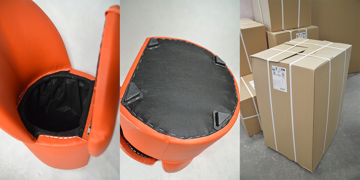 super pufa z oparciem fotel KRASNAL otwierana Głębokość mebla 60 cm