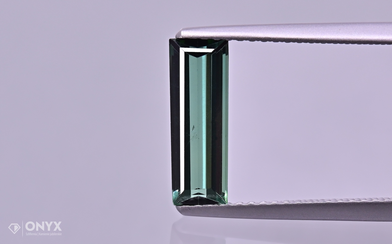 Turmalín Verdelit fazetovaný obdélník 12x4,5 mm