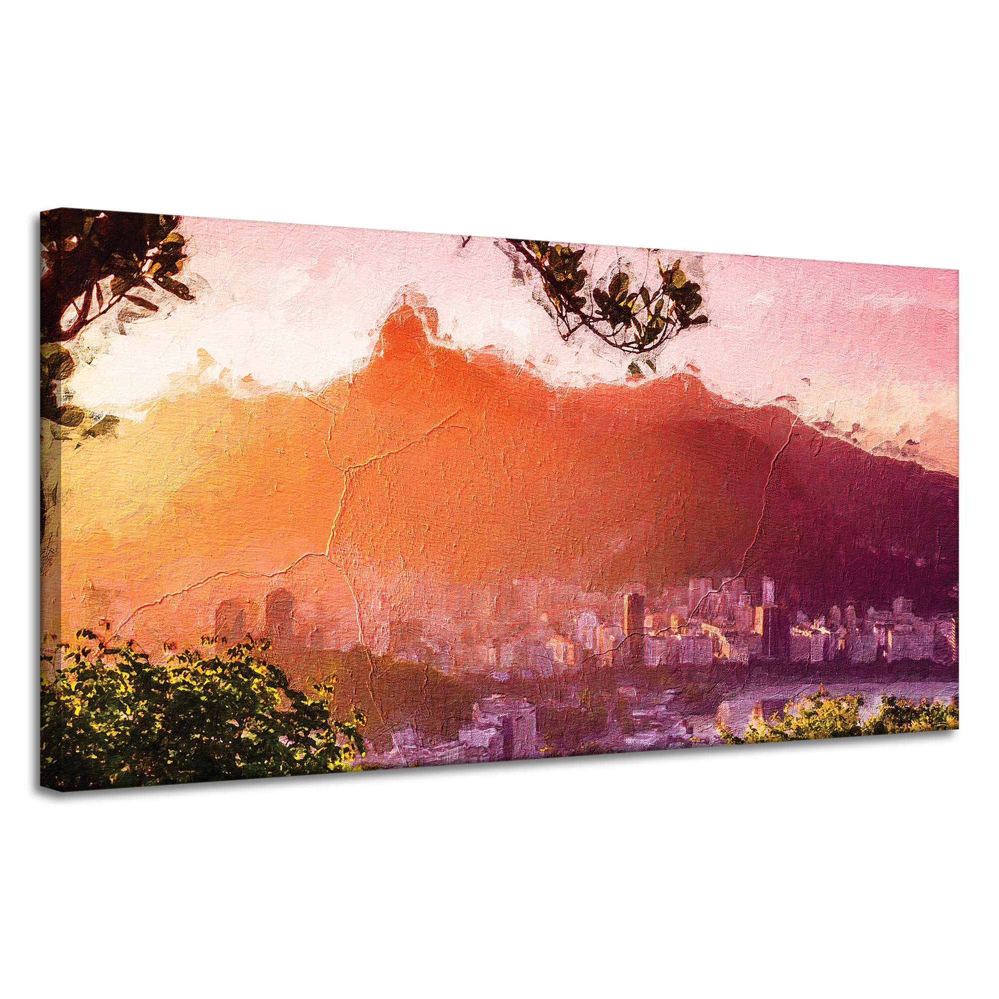 Obraz na plátně Stará fotografie Město Západ Slunce 120x60 cm