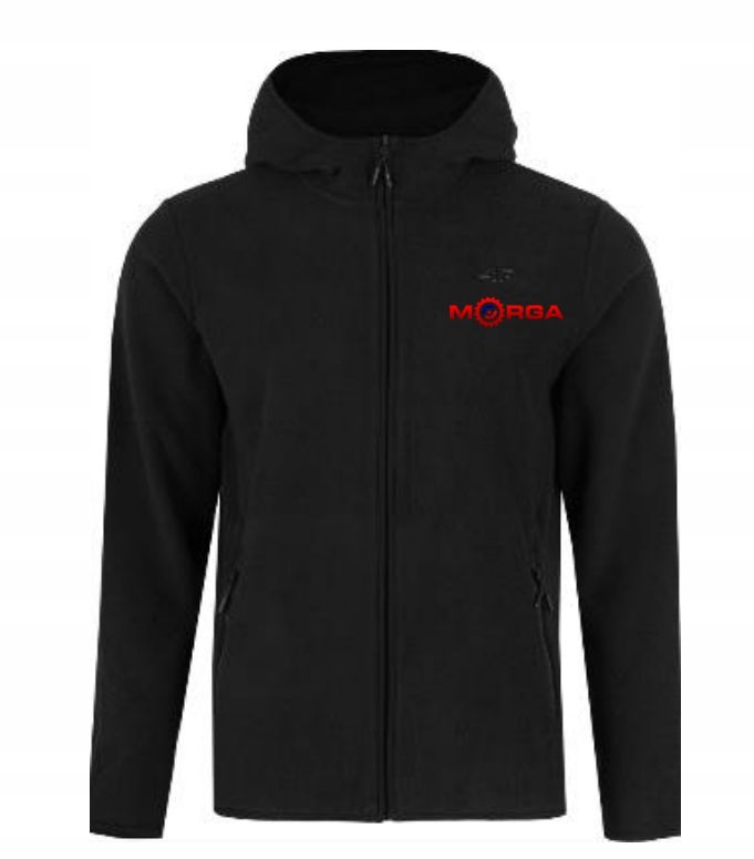 Fleecová Mikina černý s kapucí M