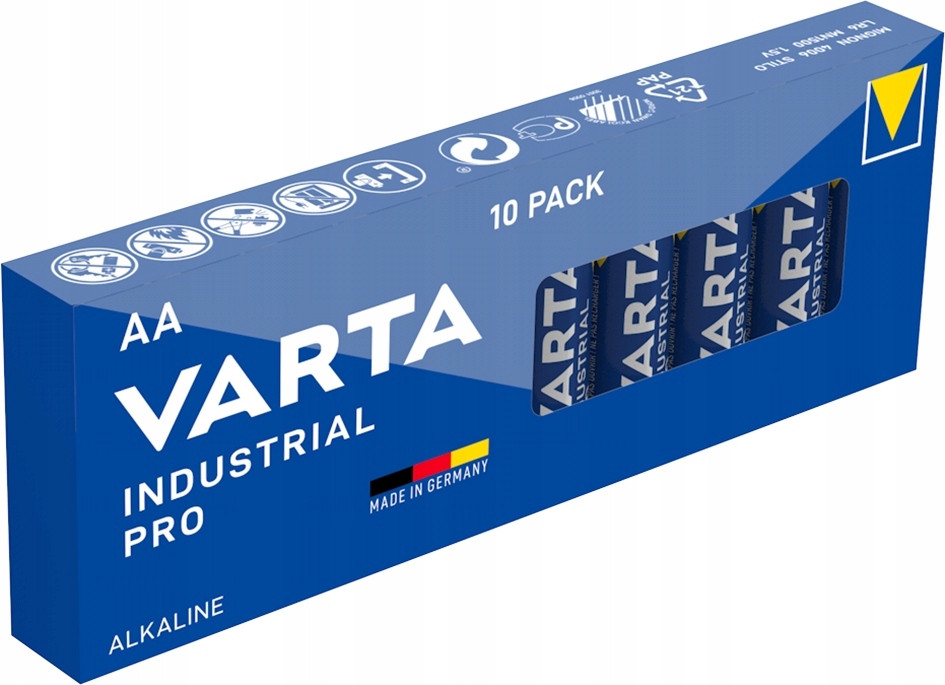 VARTA BATERIE INDUSTRIAL PRO GERMANY LR6 R6 AA x10 Symbol baterii AA (R6)