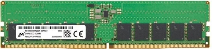 Micron Ecc Udimm DDR5 16GB 1Rx8 5600MHz PC5-38400 Ecc Unbuffered