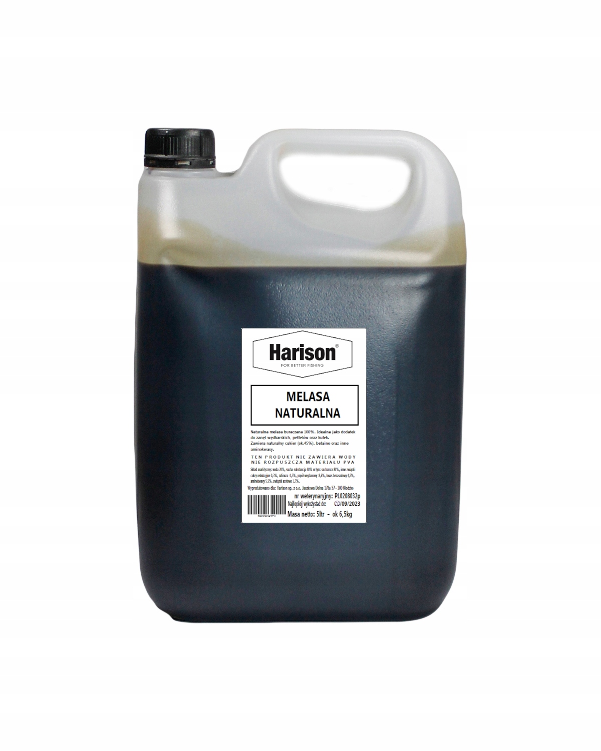 HARISON MELASA NATURALNA 5L/6.5KG zanęta GĘSTA karp leszcz lin karaś
