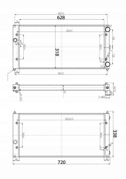 SPORTOWA CHŁODNICA WODY TURBOWORKS VW GOLF MK3 92-99 2.0I /94-99 1.9 TDI /9 Producent części Turboworks