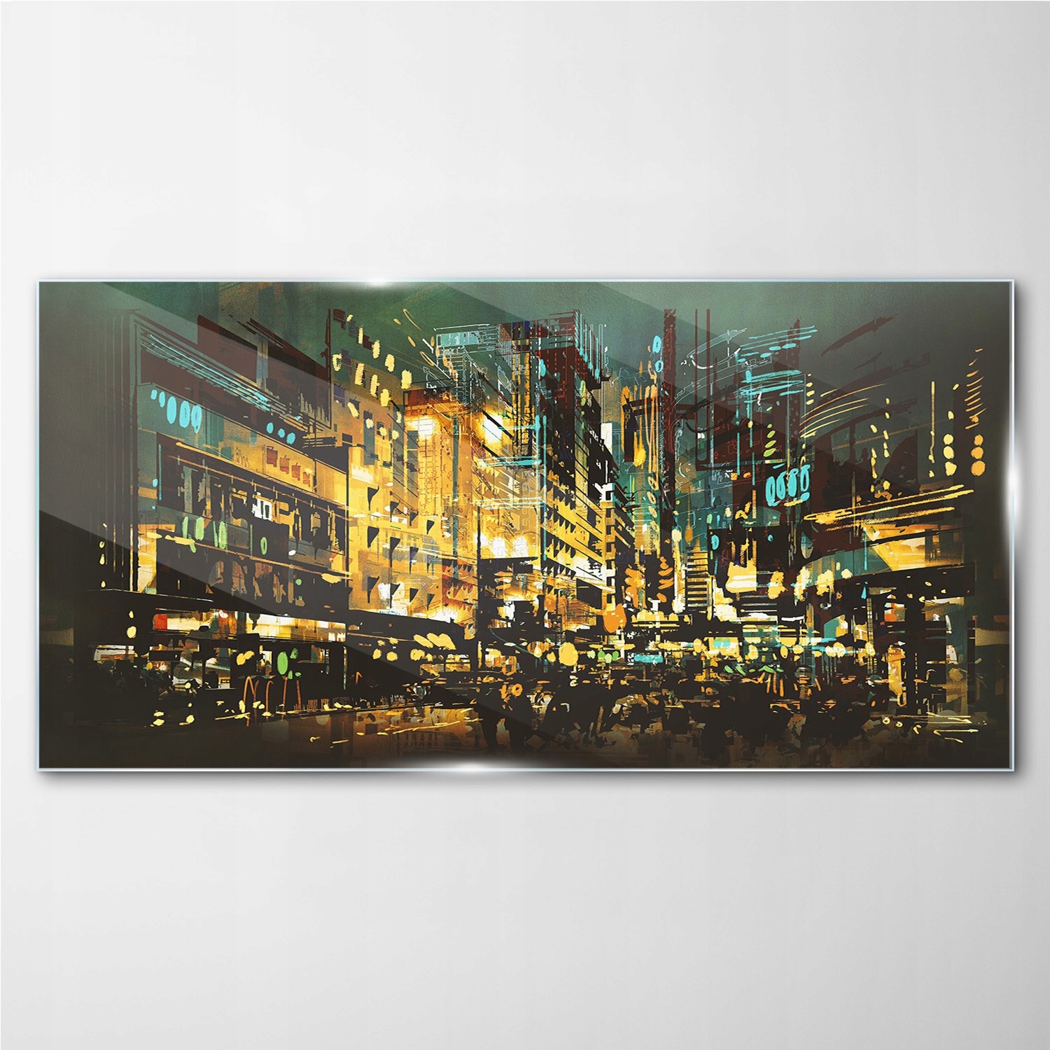 

Obraz z nadrukiem szklany Miasto noc 140x70 cm