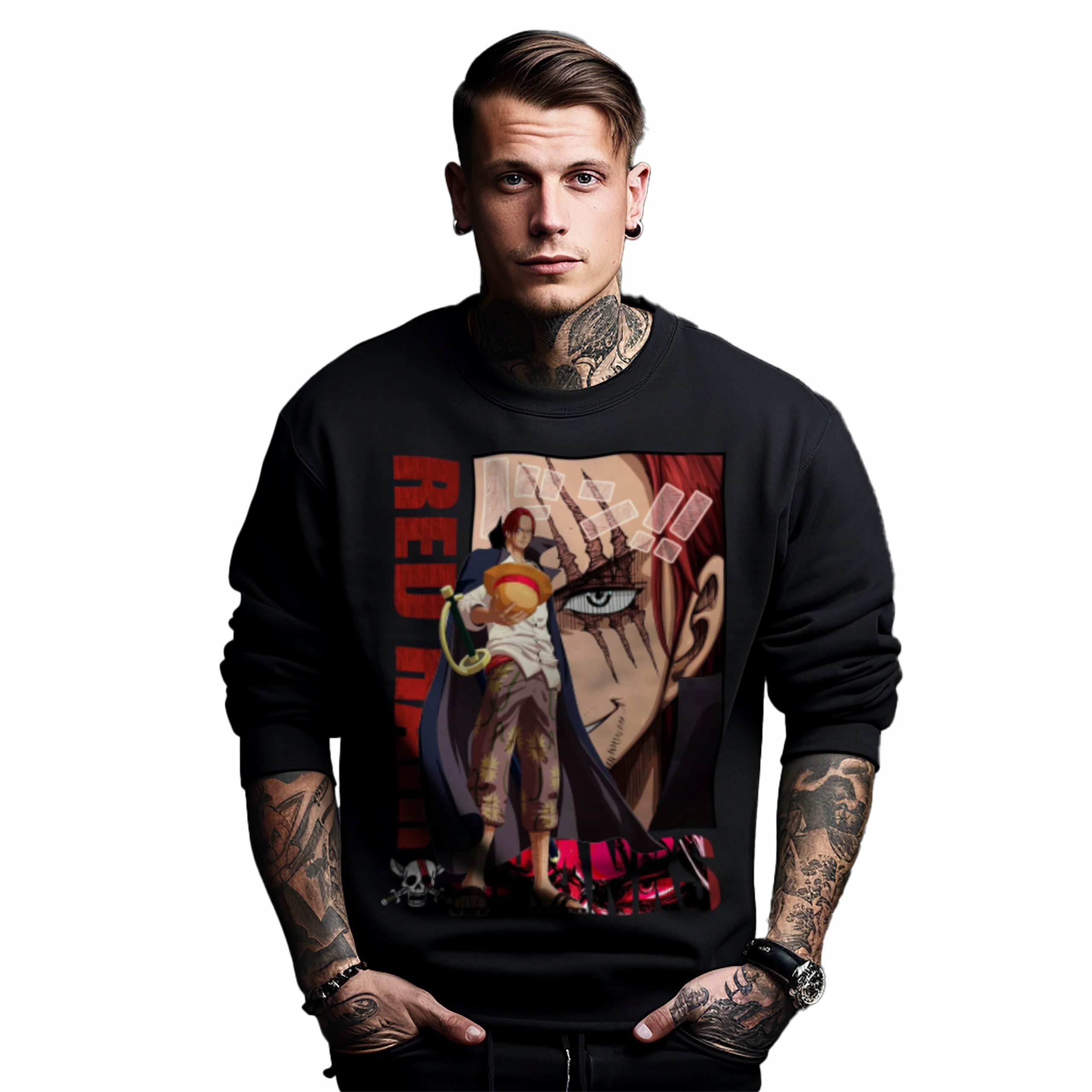 Mikina s potiskem Anime Red Hair Shanks