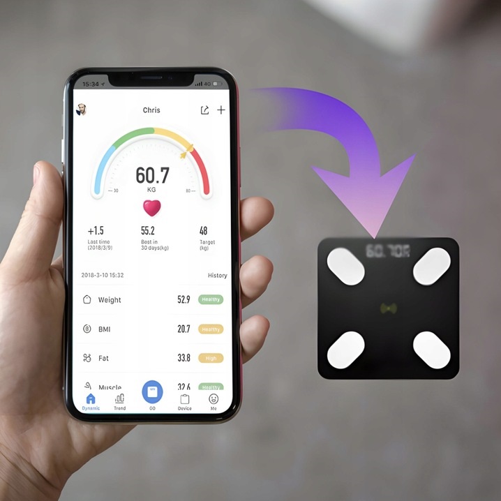 WAGA ŁAZIENKOWA ELEKTRONICZNA ANALITYCZNA BLUETOOTH DOKŁADNA SMART 25W1 Model MECHANICZNA ANALITYCZNA INTELIGENTNA DO DOMU 180KG