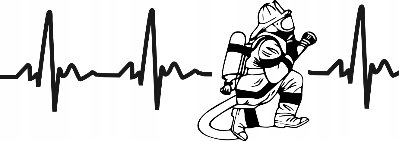 

naklejka na auto Straż strażak linia życia