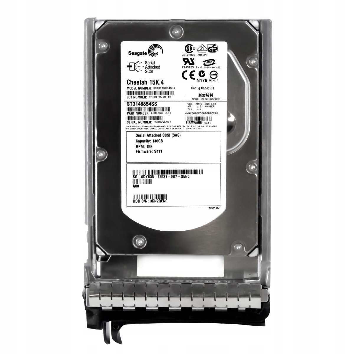 Dell 0DY635 146GB 15K 8MB Sas 3.5'' ST3146854SS