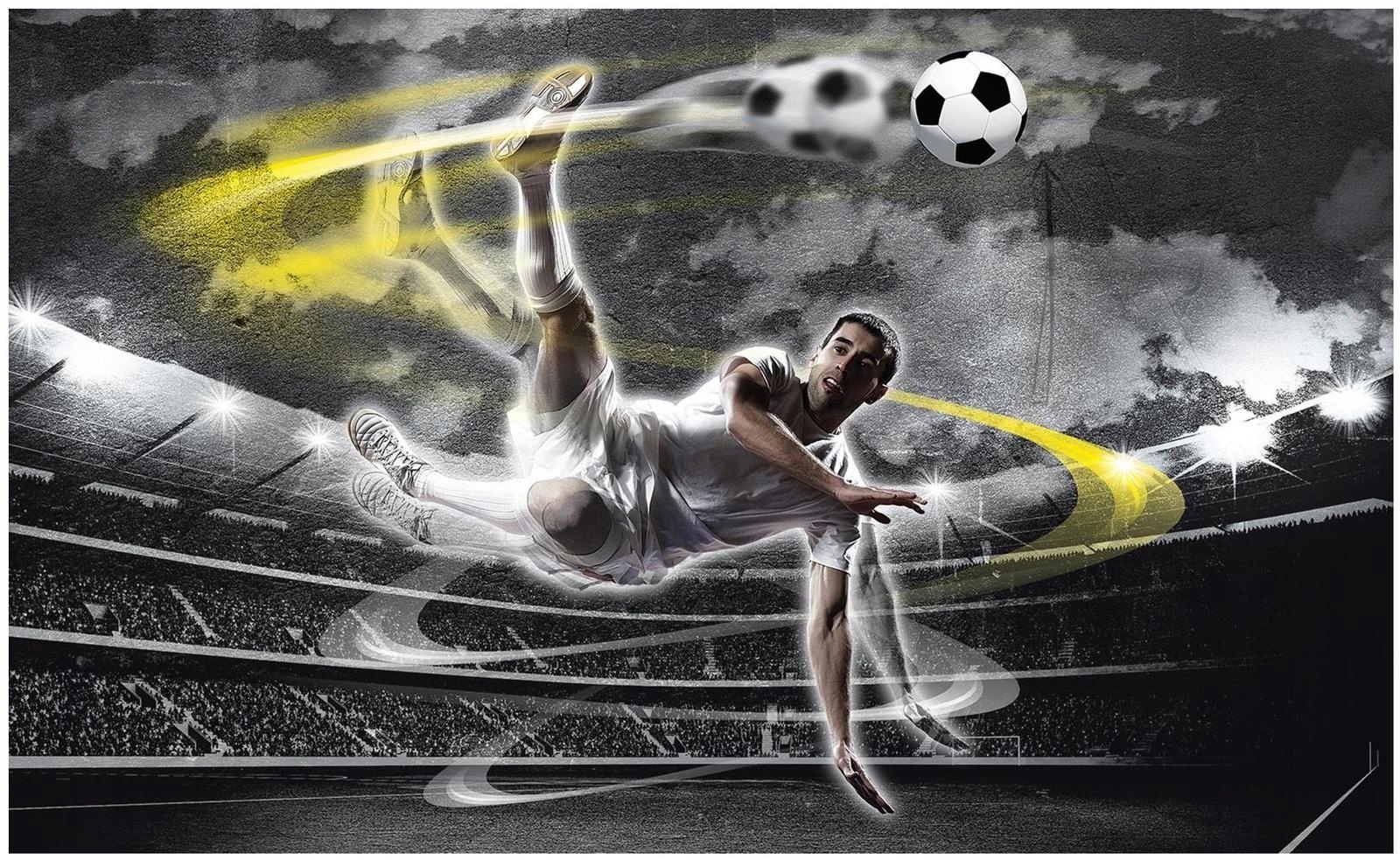 Fototapeta Fotbal 3D Tapeta Do Pokoje Chlapce Hráče 368x254