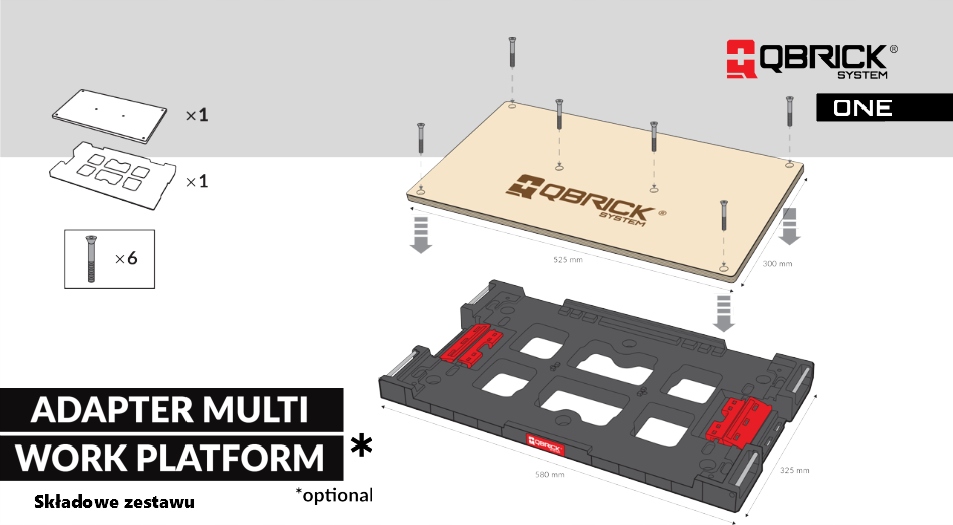 QBRICK ONE Adapter Multi Work Platform do PRO, TWO Marka Qbrick